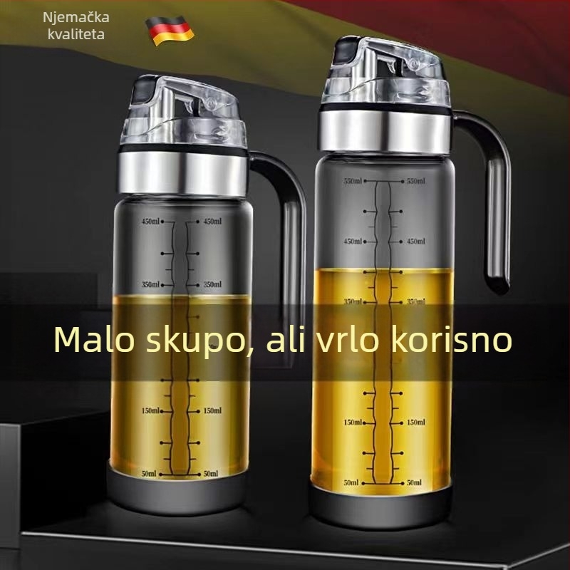 Staklena boca za ulje u kuhinji, posuda za sojin sos i ocat, s automatskim otvaranjem i zatvaranjem