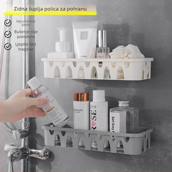 Prilagođeni zidni organizator za kupaonicu, bez bušenja, jednoslojni držač za kuhinjske začine