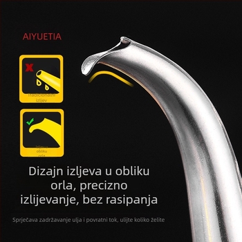 Ai Yuejia 304 nehrđajući čelik kuhinjski spremnik za ulje velike kapacitete, spremnik za sojino ulje, ocat i sezamovo ulje