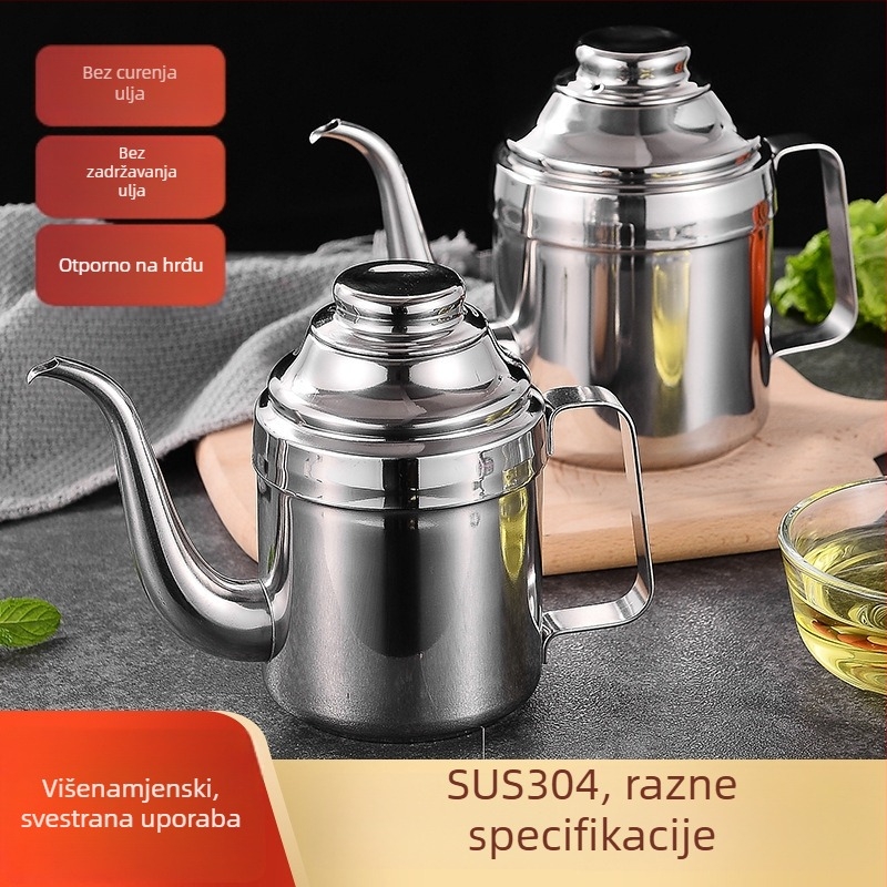 Ai Yuejia 304 nehrđajući čelik kuhinjski spremnik za ulje velike kapacitete, spremnik za sojino ulje, ocat i sezamovo ulje