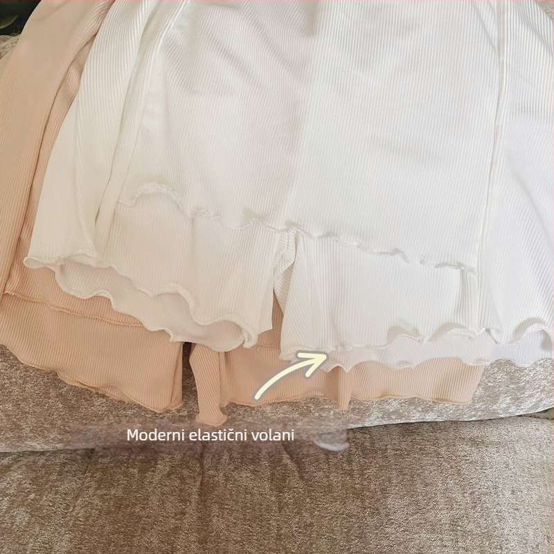 Ljetne ženske legice ležernog kroja s panelom privatnosti, duljina 3/4, Ice Silk