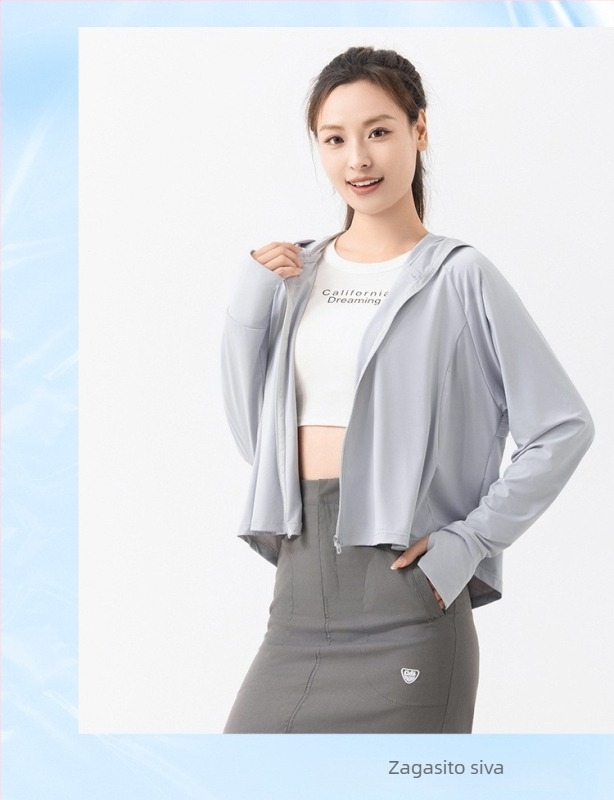 Najlon s originalnim vlaknom, moderan kaput za zaštitu od sunca UPF 100+, casual Ice Silk, za žene