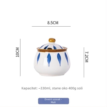Keramična posuda za začine u japanskom stilu s prilagođenim logom, velika kapaciteta, solnička