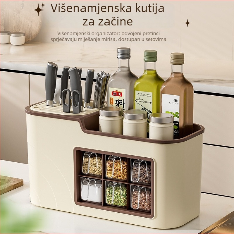 Kuhinjski set posuda za začine – višenamjenski stalak za pohranu soli i začina