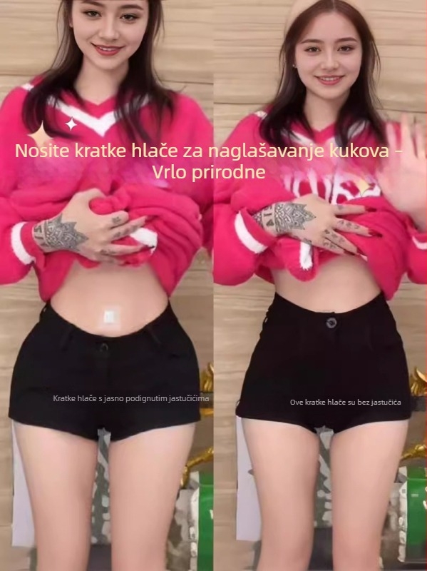 Ženske denims kratke hlače s ugrađenom jastučićem bokova, visokim strukom, ljetne ultra kratke, ležerne i trendy.