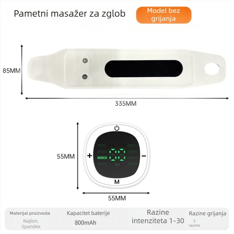 EMS masaža zapešća s grijanjem, za sport i fitness