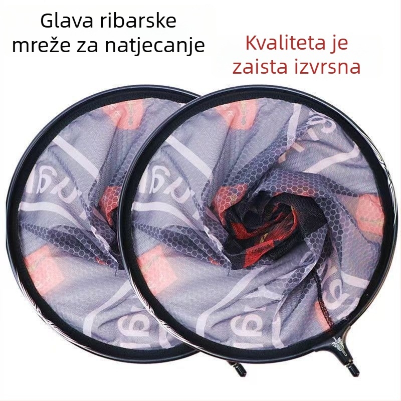 Glava mreže za lov aluminijskom legurom s integriranim prstenom — anti-hook dizajn, natjecateljski mušičarski ribolov