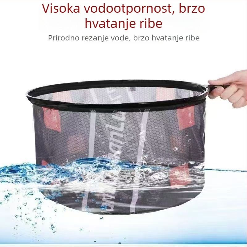 Glava mreže za lov aluminijskom legurom s integriranim prstenom — anti-hook dizajn, natjecateljski mušičarski ribolov