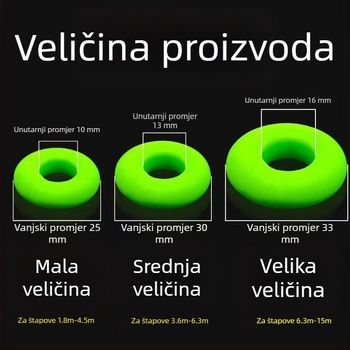Silikonski O-prsten za stopper štapa za ribolov