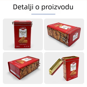 Fabricki prilagođena metalna posuda za hranu s poklopcem od metalne žice, za grickalice, suho voće i skladištenje u kuhinji