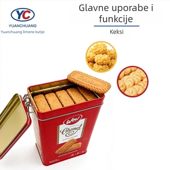 Fabricki prilagođena metalna posuda za hranu s poklopcem od metalne žice, za grickalice, suho voće i skladištenje u kuhinji
