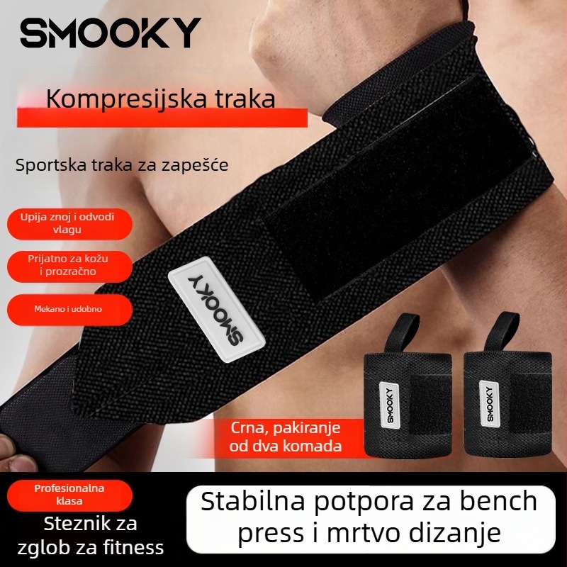 Kompresijski remen za zapešće za dizanje utega i bench press - podrška i zaštita od uganuća