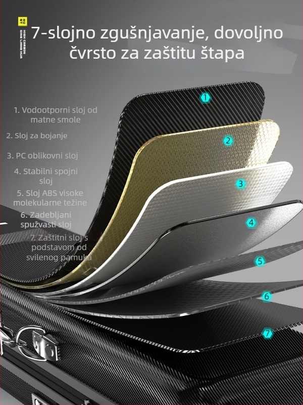 Torba za štapove s čvrstim kućištem, unaprijeđena verzija, veliki kapacitet, vodootporna i lagana.