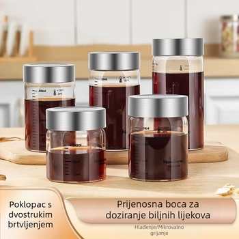 Boca za doziranje hrane s grijanim šalicom, prijenosna zatvorena posuda za pohranu, filtr otporan na visoke temperature za kuhinjsko skladištenje i čišćenje