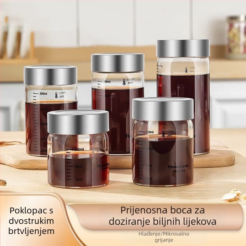 Boca za doziranje hrane s grijanim šalicom, prijenosna zatvorena posuda za pohranu, filtr otporan na visoke temperature za kuhinjsko skladištenje i čišćenje