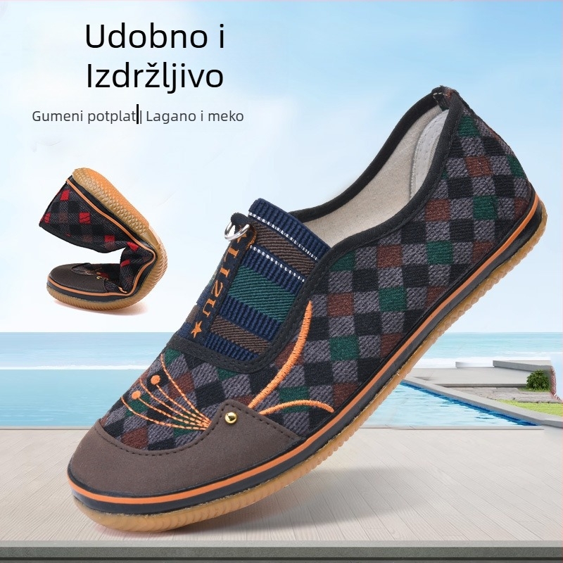 Ženske radne cipele s gumom na đonu, udobne platnene cipele za svakodnevno, izdržljive protuklizne