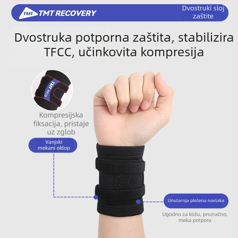 TMT TFCC zglobni steznik uz potporu tetivnog omotača, za uganuće zgloba, kompresijska narukvica za trening i posao