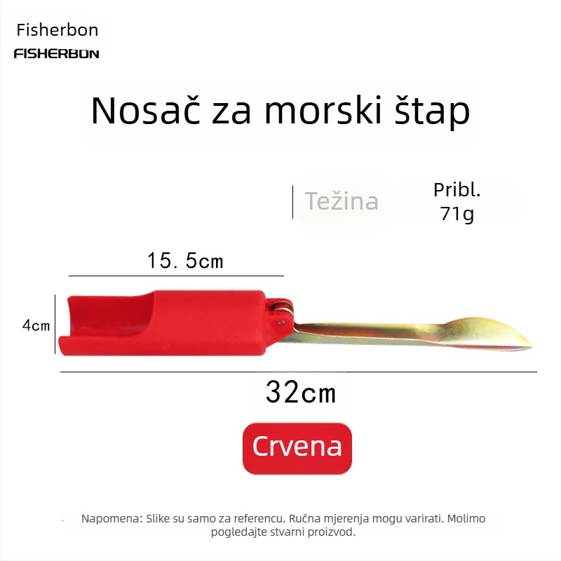 Fisherbon Sklopiva podrška za štap za pecanje – stalak za morski štap, višenamjenski dodatak za ribolov