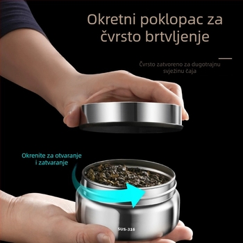Posuda za začine od 316 nehrđajućeg čelika sa prozirnim prozorom i magnetski zidni držač za začine