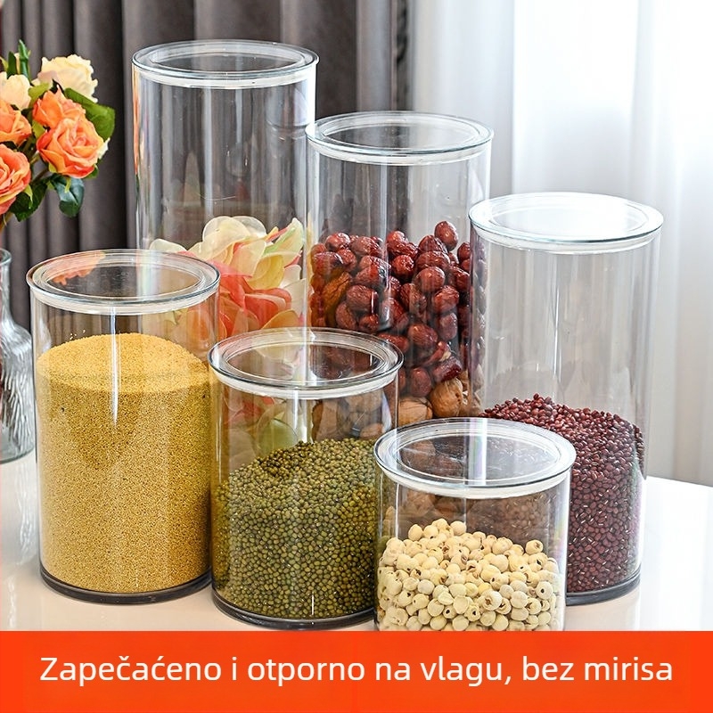 Plastična posuda za skladištenje s velikim kapacitetom, zaptivna, za čaj, žitarice i hranu za kućne ljubimce