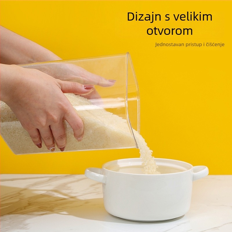 Plastična posuda s lako zatvaračem za žitarice, kuhinjski spremnik za sušenu koru citrusa i rezance