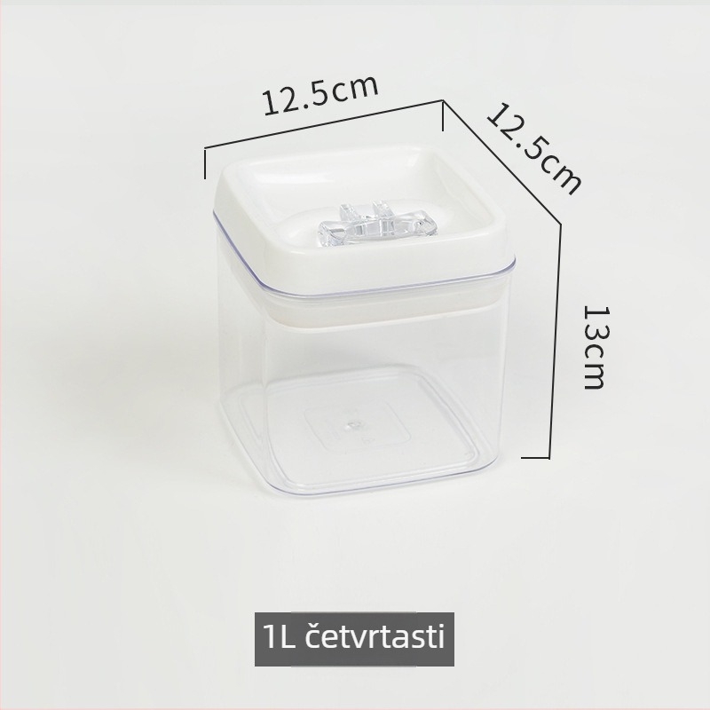 Plastična posuda s lako zatvaračem za žitarice, kuhinjski spremnik za sušenu koru citrusa i rezance
