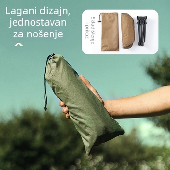 360° rotirajuća tronožna kamping stolica, od aluminijske legure, sklopiva, ultra lagana za planinarenje i ribolov