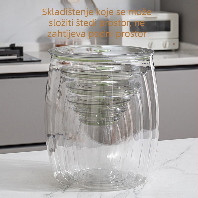 Okružni spremnik s brtvom za čuvanje orašastih plodova, žitarica, čaja, sušenog voća, biljaka i kore mandarine, 4.1–5 L, PET
