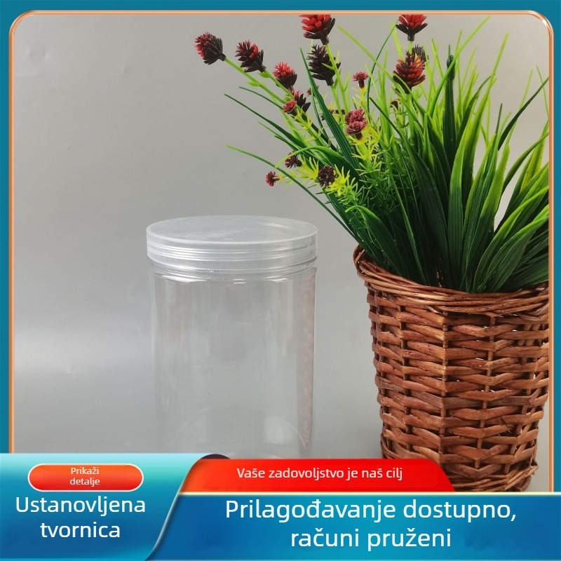 Prozirna PET plastična posuda za pohranu orašastih plodova i suhog voća, kapacitet 1–2 L