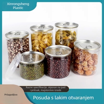 Prozirna zatvorena PET posuda s kristalnim poklopcem, promjer 85 mm, lako otvaranje