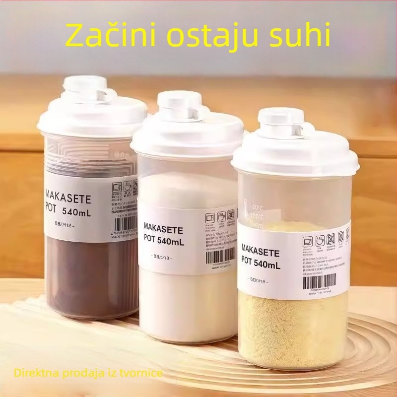 Spremnik za skladištenje bijelog šećera, prehrambene kvalitete, zatvoren, otporan na vlagu, kuhinjska posuda za brašno i škrob