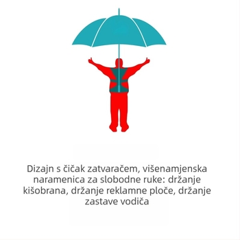 Prijenosni sunčani kišobran s UV zaštitom UPF>40, ručni stil ruksaka, za berbu čaja, ribolov i fotografiranje; 8 rebara, poluautomatsko otvaranje, plastična ručka