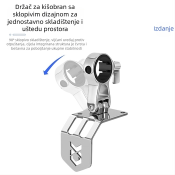 Phantom od nehrđajućeg čelika — pribor za kutiju za ribolov u kutu: ojačani kutni stalak, nosač kišobrana i stalak za pladanj s mamcama za brzo kačenje