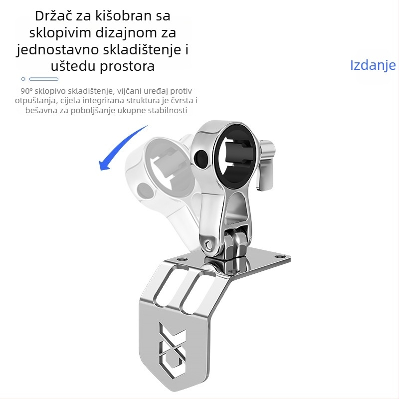 Phantom od nehrđajućeg čelika — pribor za kutiju za ribolov u kutu: ojačani kutni stalak, nosač kišobrana i stalak za pladanj s mamcama za brzo kačenje