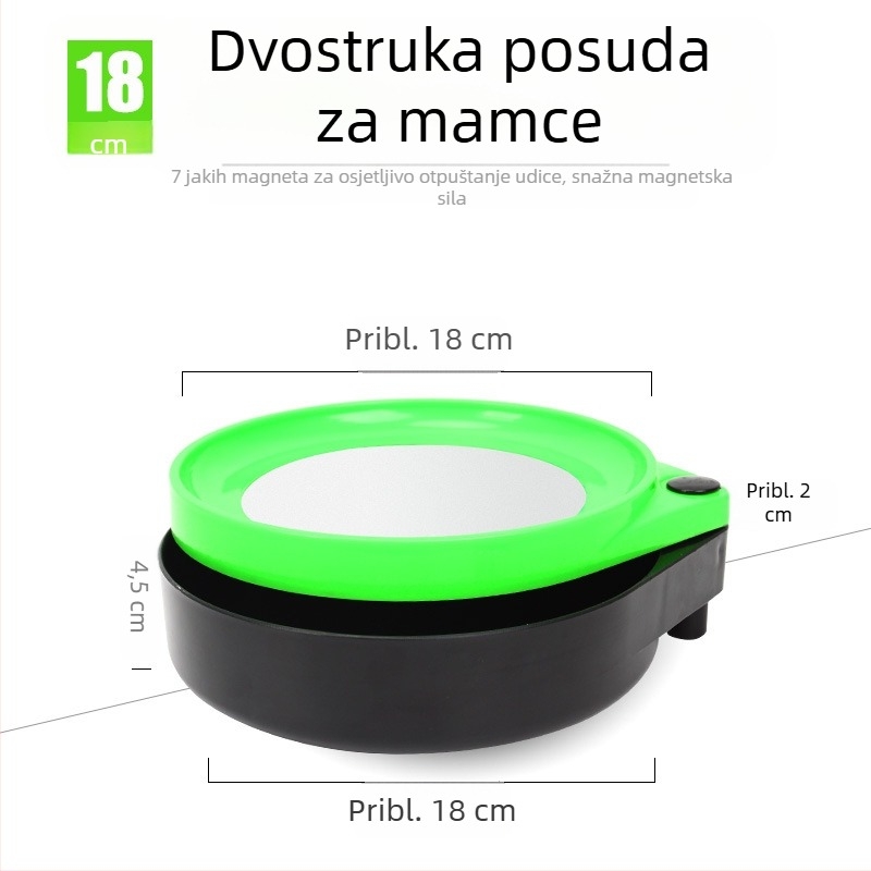 Trostruki magnetski nosač s držačem za mamce, kutijom za mamac i ribarskom stolicom — univerzalni magnetski sustav