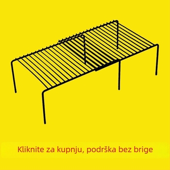 Polica od kovanog željeza za kuhinjski ormarić, štedi prostor, teleskopna, višenamjenska za posude, zdjele i pribor