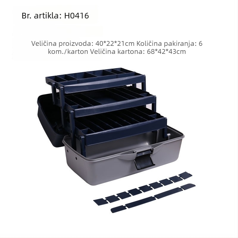 Starfish Sklopiva višenamjenska kutija za ribolov za pribor i mamce, prijenosna kutija H416