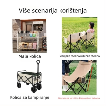 Snažna i stabilna klipsa za vanjski kišobran — univerzalni pričvrsni dodatak za kamping kolica, ribarske stolice, štandove i mala kolica
