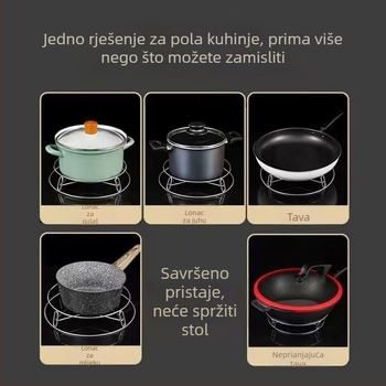 Stalak od nehrđajućeg čelika za lonce u kuhinji, zaštita od opeklina, toplinski izolirani parni stalak, polica za posuđe