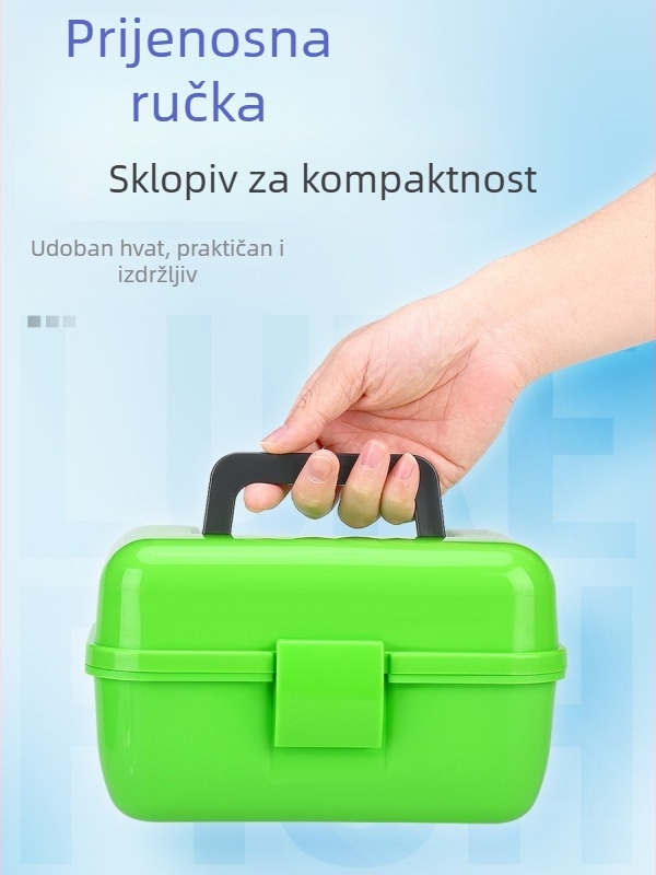 Weihe Sports Mini prijenosna kutija za opremu za ribolov, kutija za sitne dijelove, dvostruki odjeljak za pohranu, PP materijal