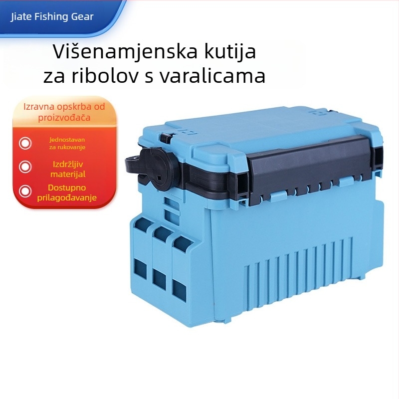 Kutija za mamce i ribolovnu opremu, velika kapacitet, višenamjenski organizator za ribolov na otvorenom