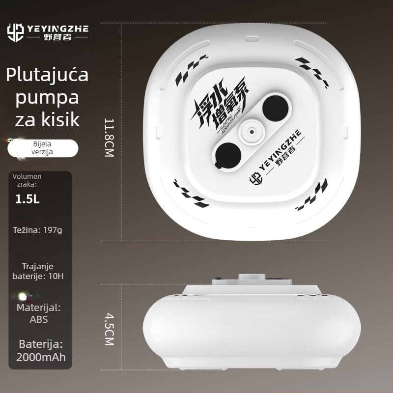 Plutajuća oksigenator za kampiranje – vanjski vodootporni oksigenator, aerator vode za ribolov i akvarij