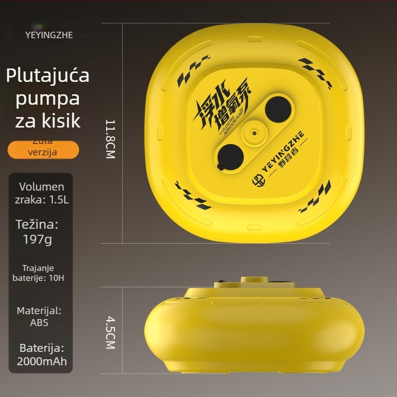Plutajuća oksigenator za kampiranje – vanjski vodootporni oksigenator, aerator vode za ribolov i akvarij