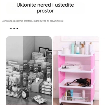 Petoslojna etažera s kotačićima za kuhinju i kupaonicu