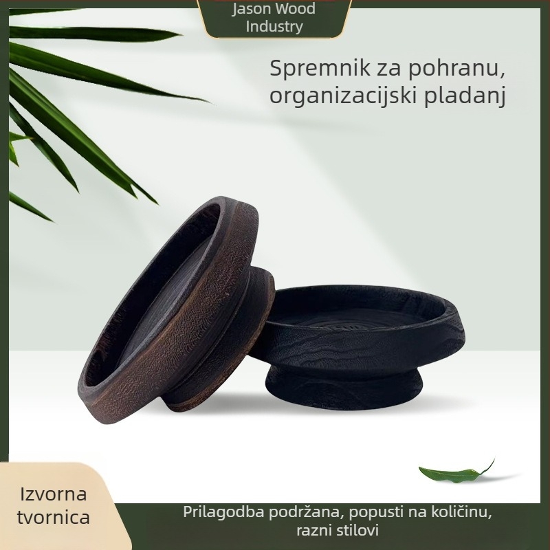 Drveni pladanj za dnevni boravak – dekorativni servisni i skladišni pladanj, pladanj za voće od masivnog drveta