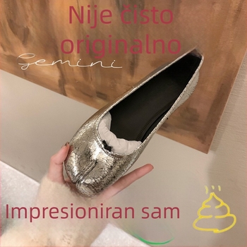 Premium verzija od ovčje kože: Ženske mokasine s podijeljenim prstom