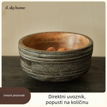 Disca Drvene dekorativne zdjele, kineskog stila kućna dekoracija, retro drveni predmeti