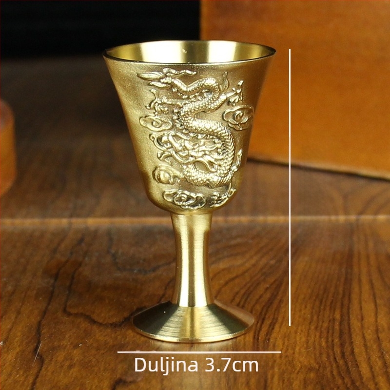 Mosazni ukrasni čašica s drakom i feniksom, kućna dekoracija