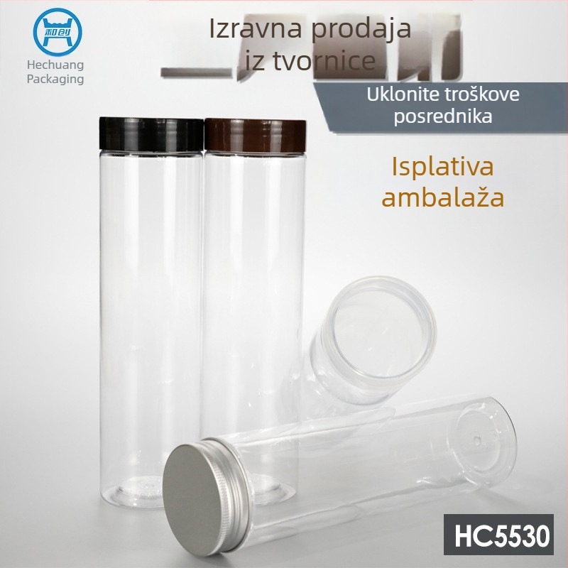 Zatvorena posuda za hranu s poklopcem, prozirna PET boca za med s okusom limuna i marakuje