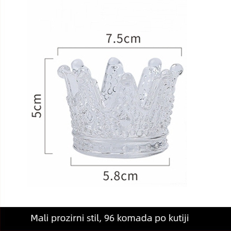 Francusko-skandinavska retro kristalna kugla na bazi, kutija za nakit, staklena demagnetizirajuća zdjela, ukras za dom